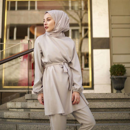 Arab girl Muslim plus size two-piece suit