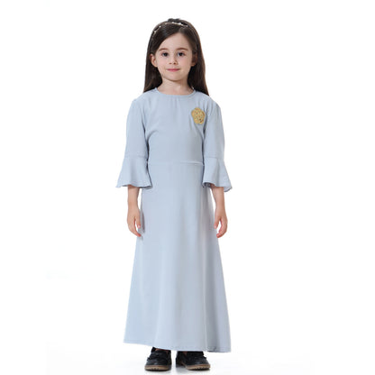 Muslim Southeast Asian Girl Long Skirt Dress