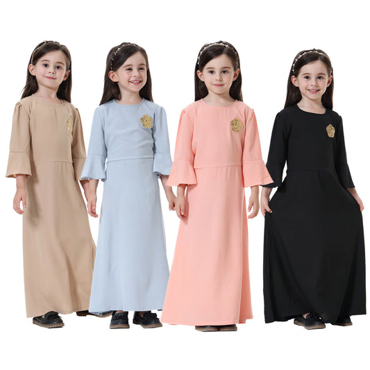 Muslim Southeast Asian Girl Long Skirt Dress