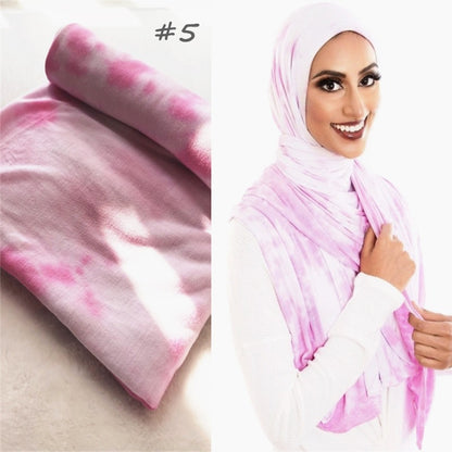 Jersey Hijab: Tie-dye Cotton Jersey Hijab