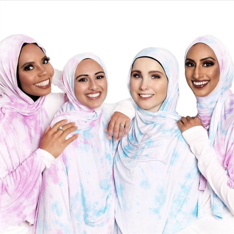 Jersey Hijab: Tie-dye Cotton Jersey Hijab