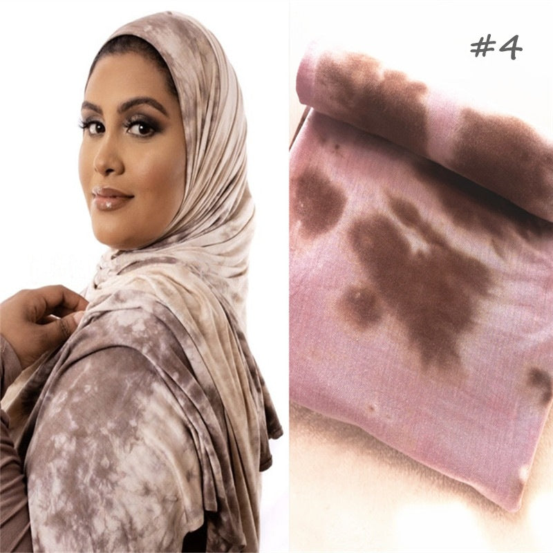 Jersey Hijab: Tie-dye Cotton Jersey Hijab