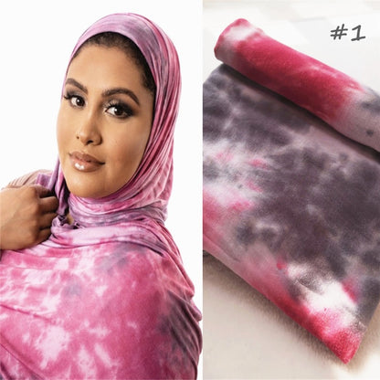 Jersey Hijab: Tie-dye Cotton Jersey Hijab