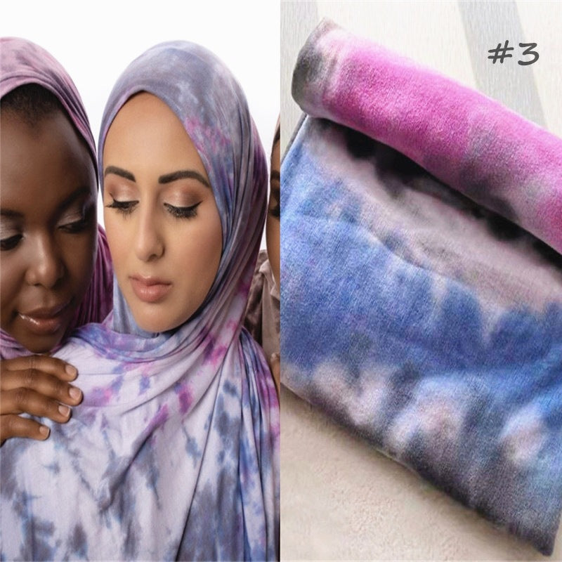 Jersey Hijab: Tie-dye Cotton Jersey Hijab