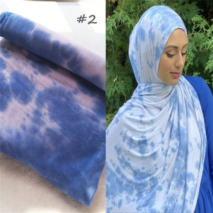 Jersey Hijab: Tie-dye Cotton Jersey Hijab