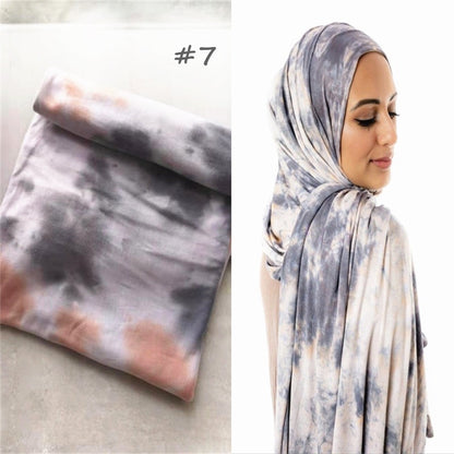 Jersey Hijab: Tie-dye Cotton Jersey Hijab