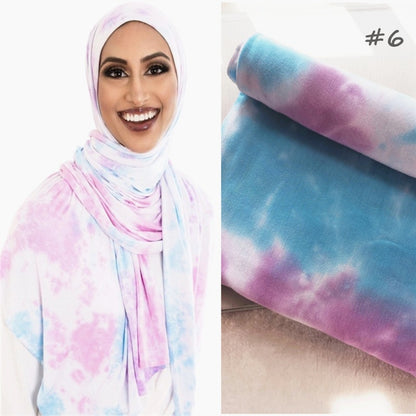 Jersey Hijab: Tie-dye Cotton Jersey Hijab