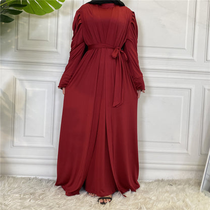 Fashion Women's Solid Muslim Cardigan