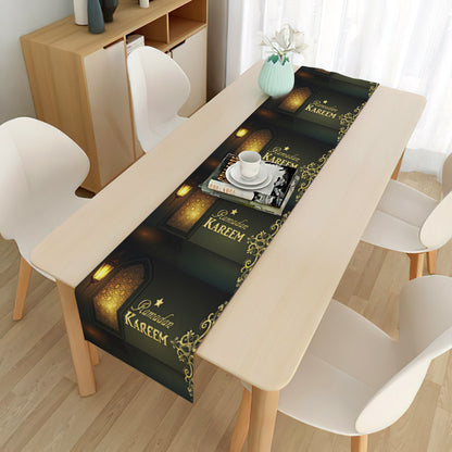 Home Muslim Ramadan Decorative Cloth Table Flag