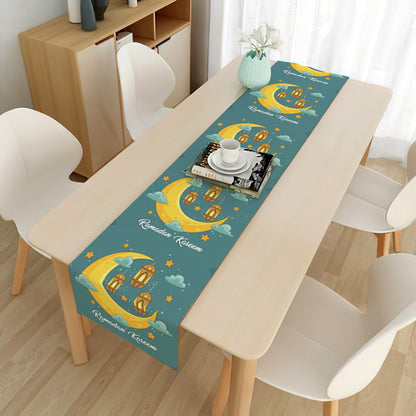 Home Muslim Ramadan Decorative Cloth Table Flag